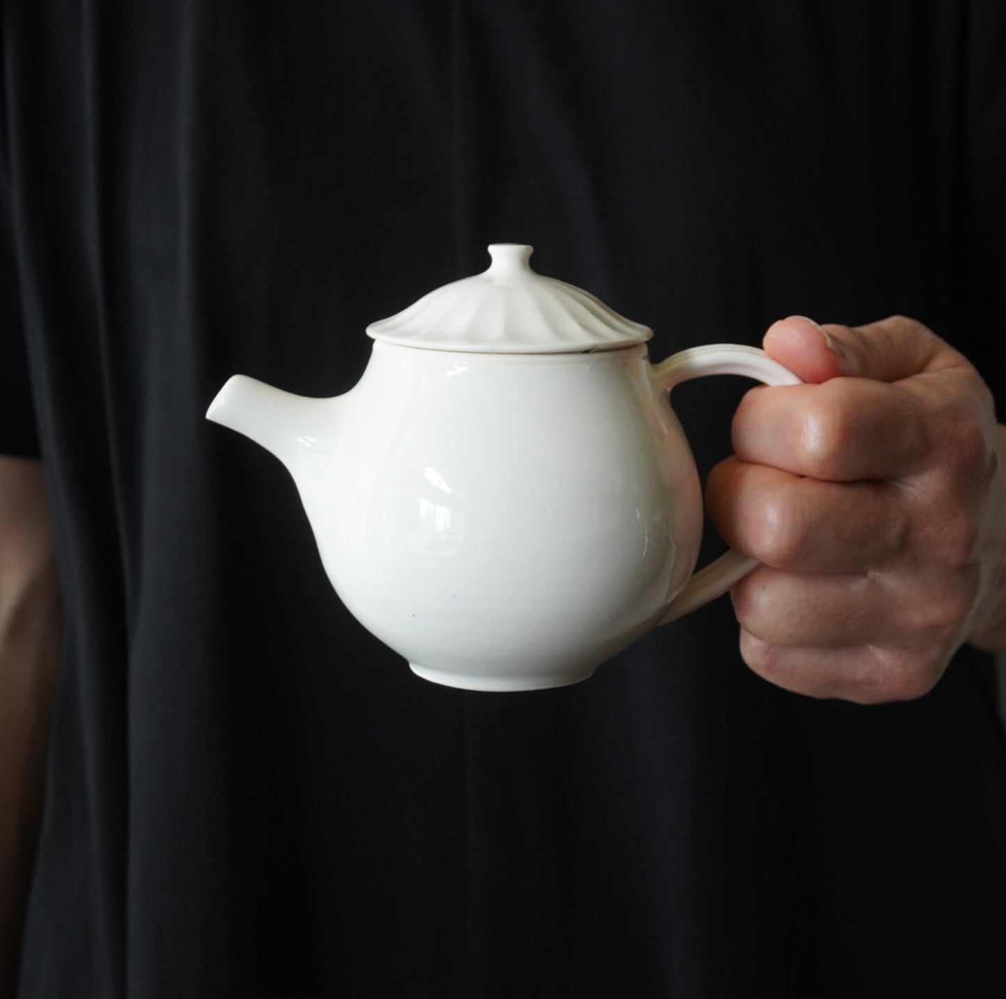 K-46- 茶壺 白釉