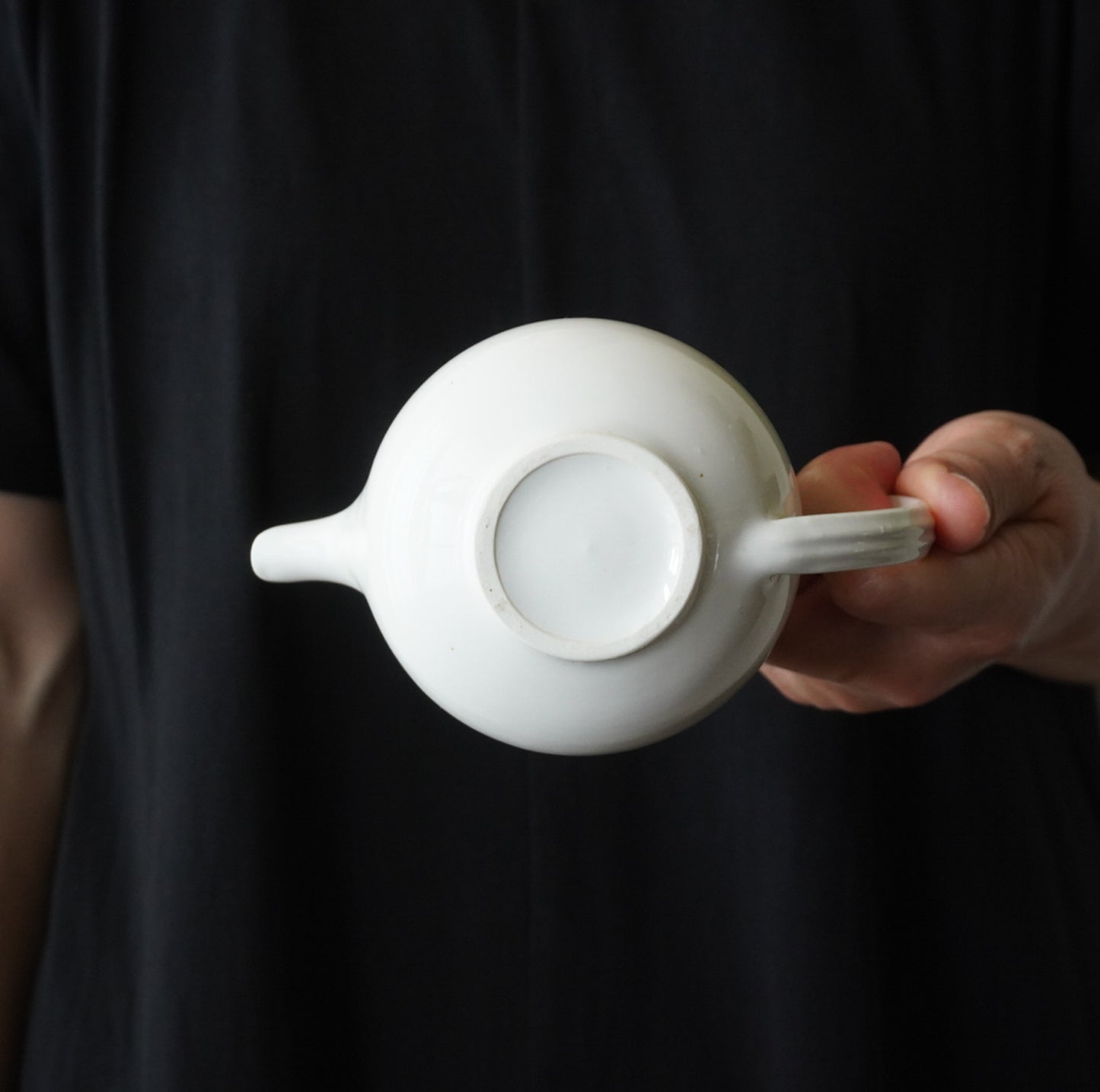 K-46- 茶壺 白釉