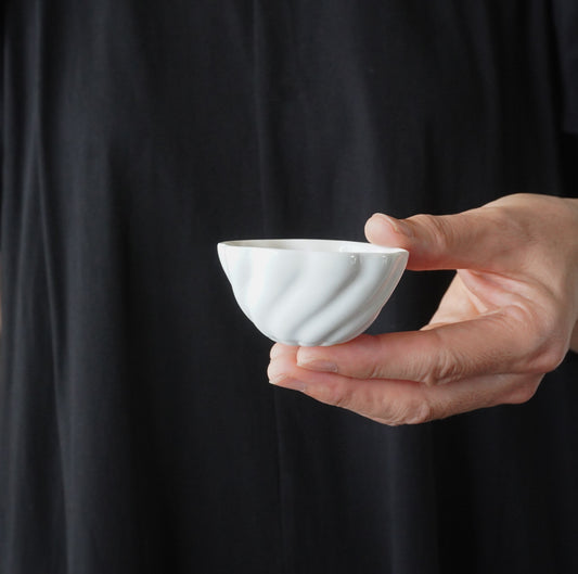 K-56- 豆小鉢(ひねり) 白釉
