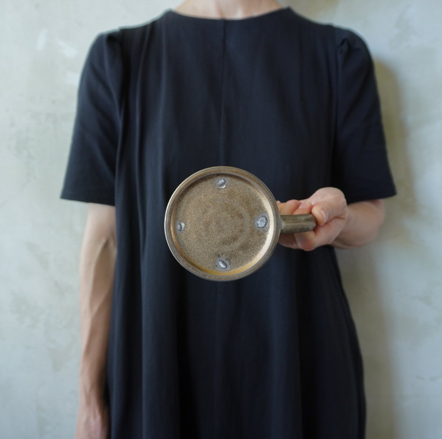 K-32- コーヒーサーバー蓋付 錆 × 黄土
