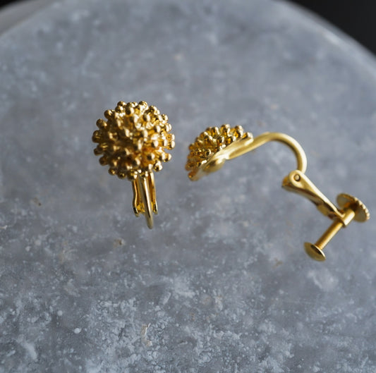 N-17- つぶの花イヤリングS brass