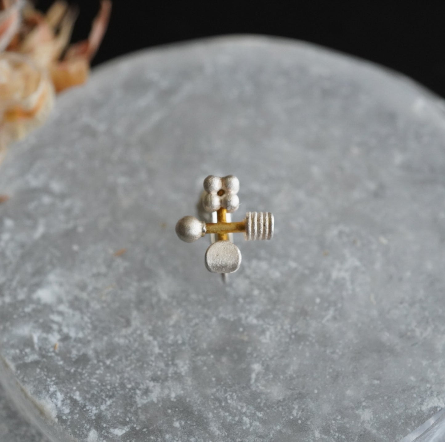 N-06- 4seeds Earring silver（シングル）