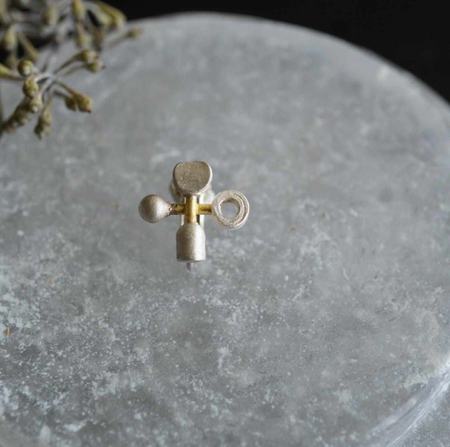 N-06- 4seeds Earring silver（シングル）