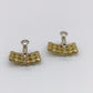 N-82- Pattern earring マルとカーヴ bronze