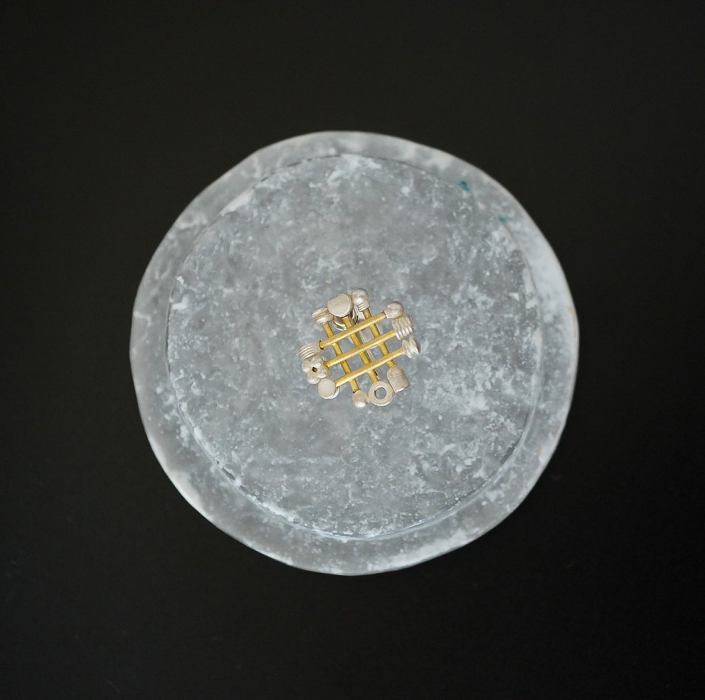 N-02- Mixed Seeds Earring silver（シングル）