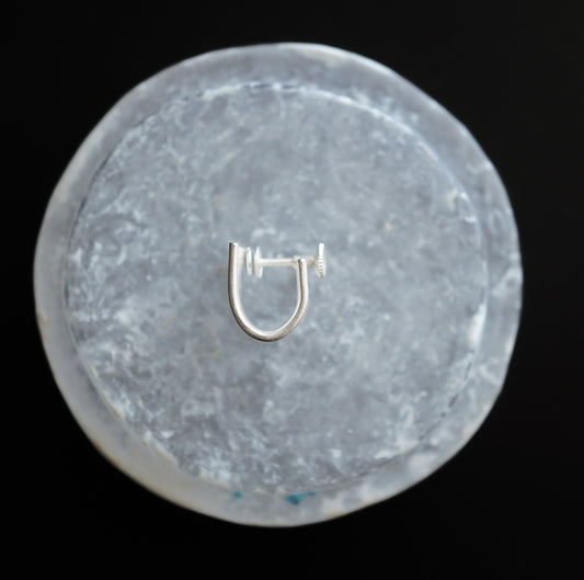 N-51- Line Earring wide siver（シングル）