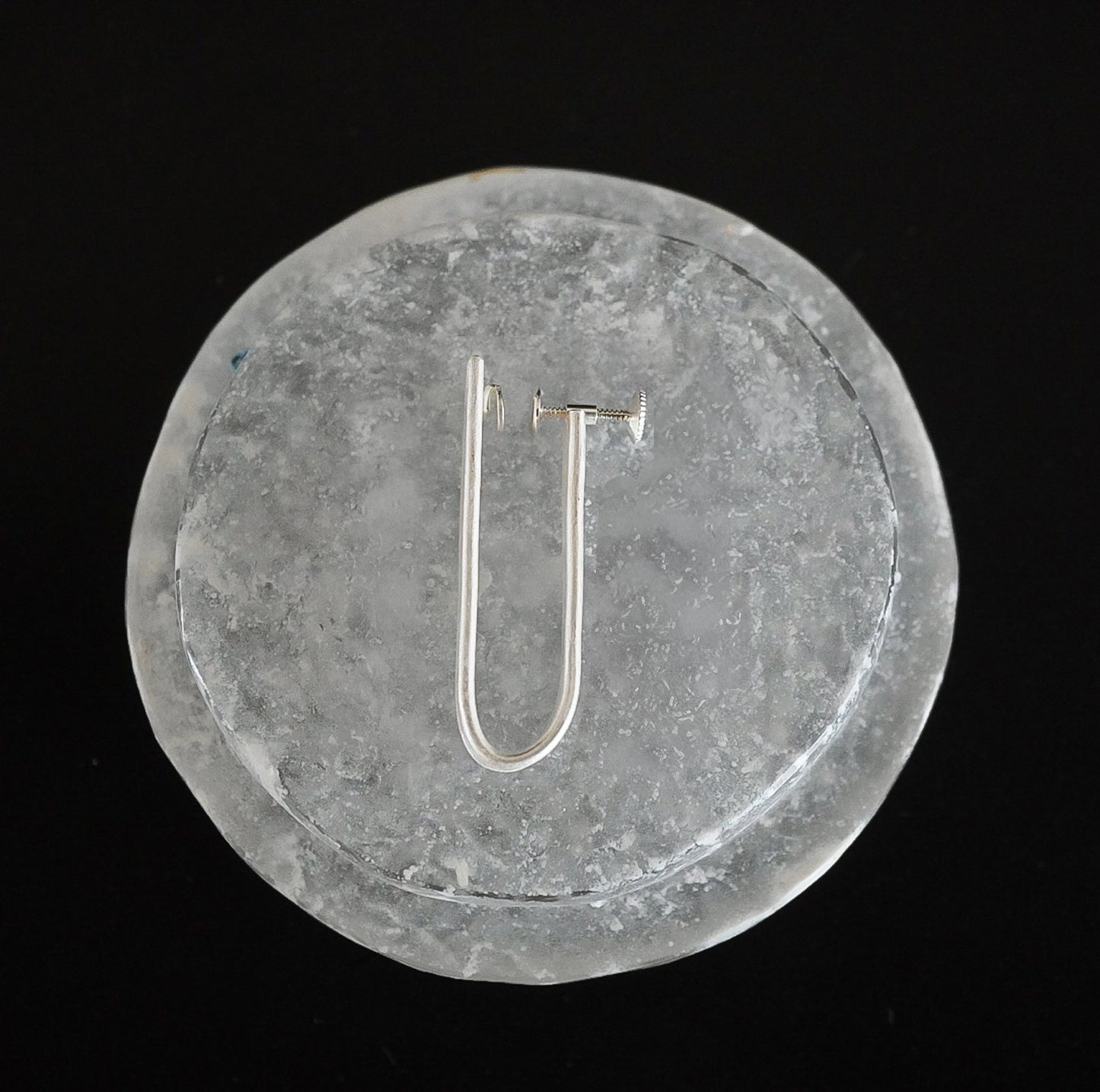 N-55- Line Earring long siver（シングル）