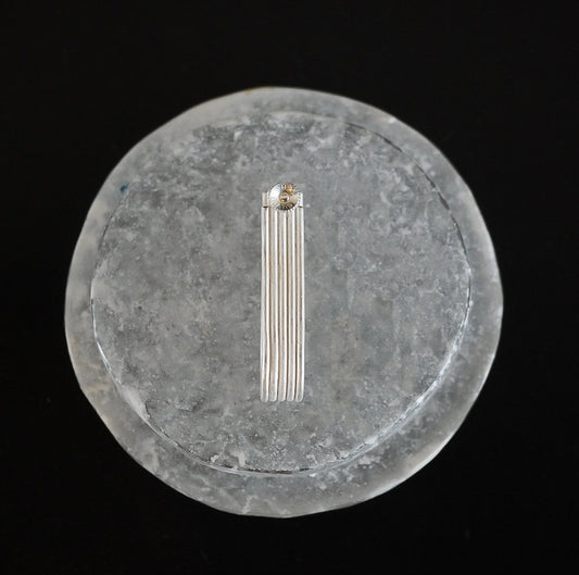 N-55- Line Earring long siver(シングル)