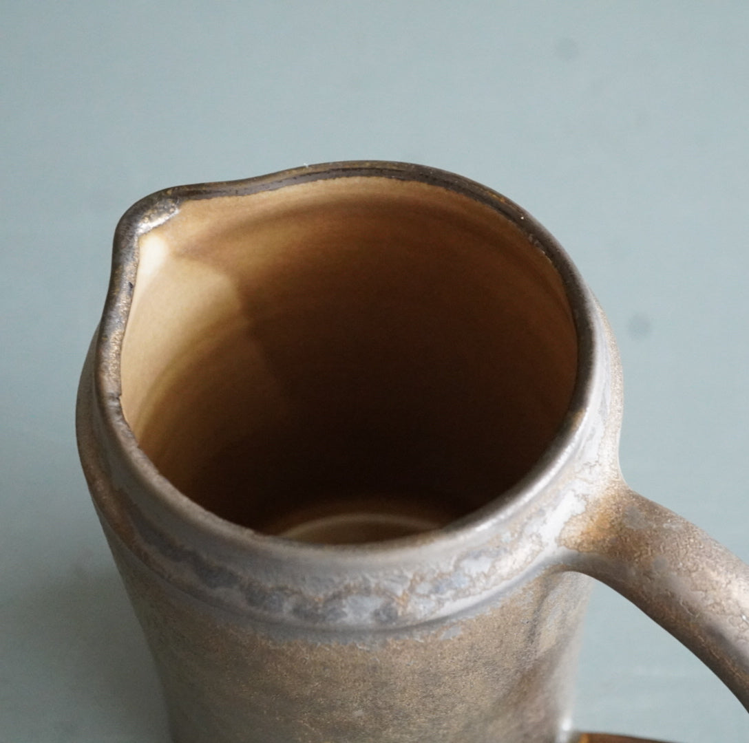 K-32- コーヒーサーバー蓋付 錆 × 黄土
