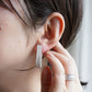 N-55- Line Earring long siver（シングル）