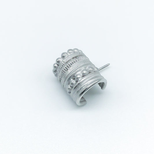 N-40- 束と層のピアス silver