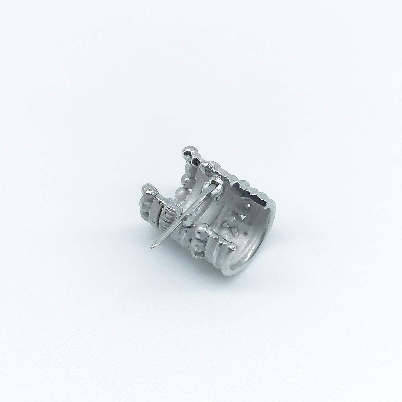 N-40- 束と層のピアス silver