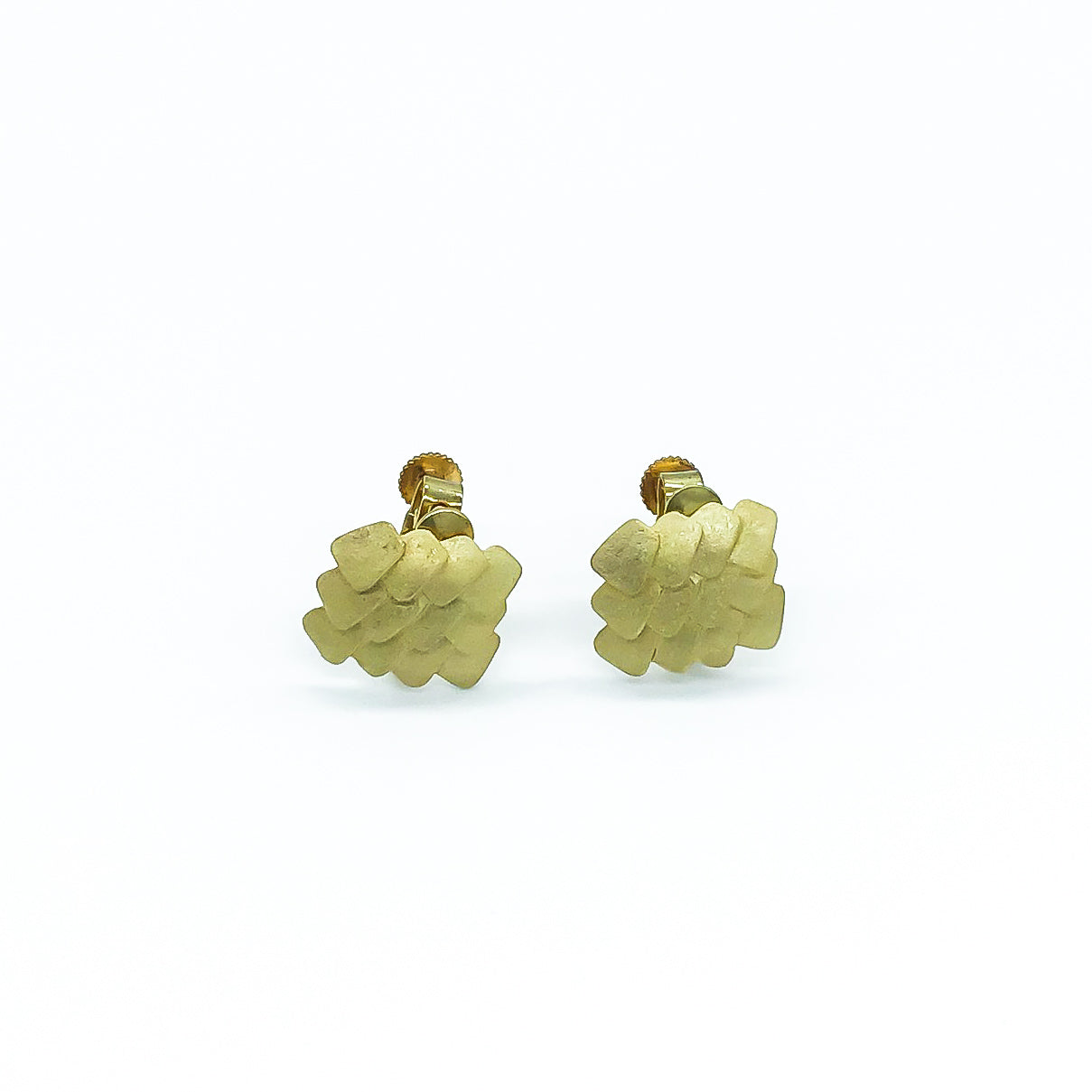 N-37- Pattern Earring ダイケイ bronze