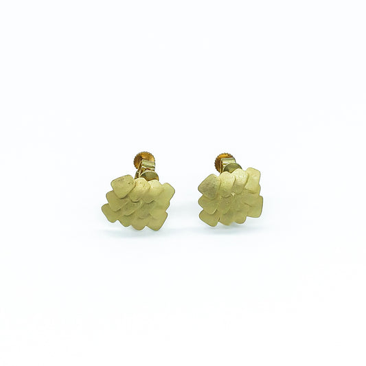 N-37- Pattern Earring ダイケイ bronze