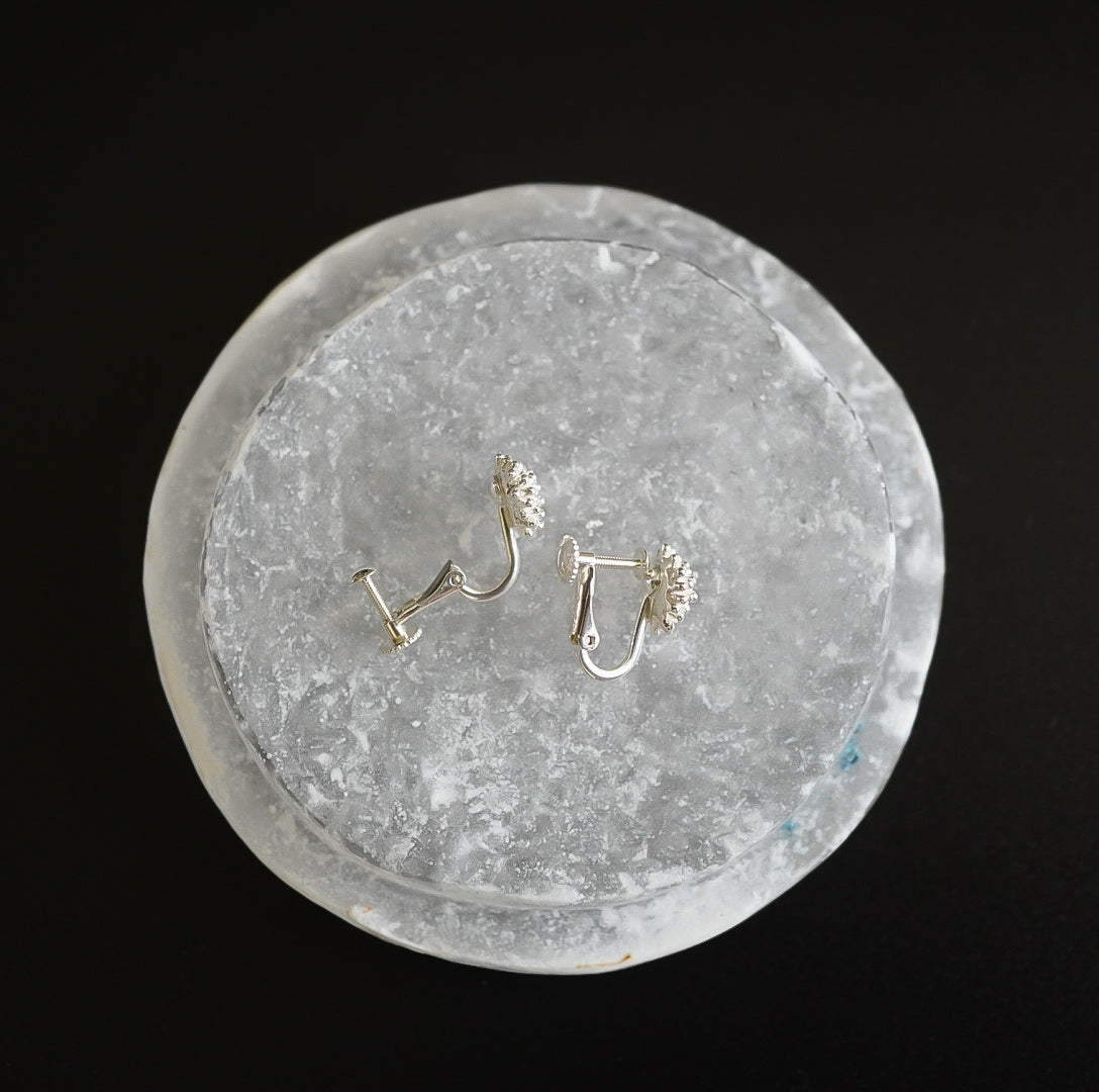 N-16- つぶの花イヤリングS silver