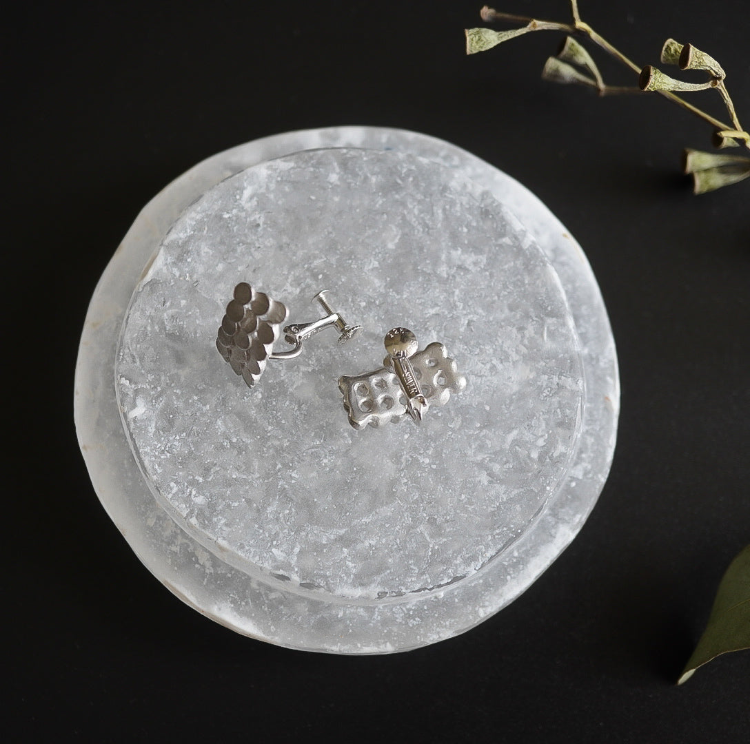 N-39- Pattern Earring マルとカーヴ silver