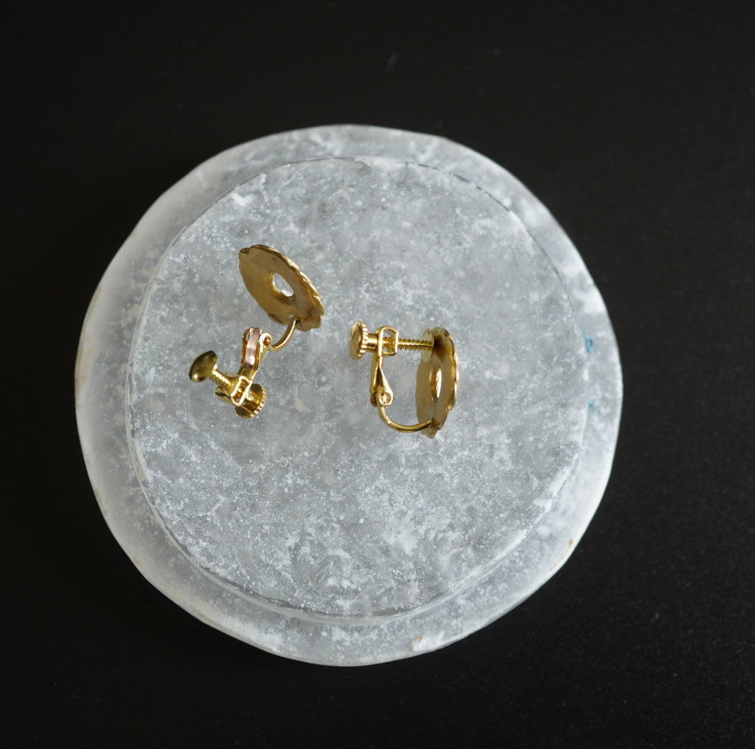 N-35- Pattern Earring マル bronze